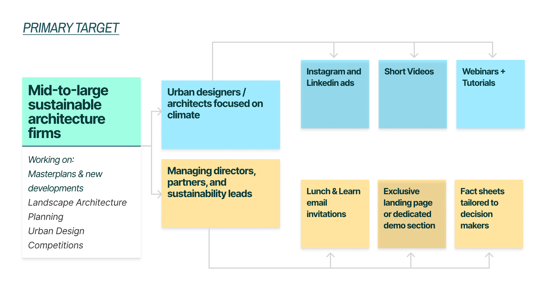 Primary target and channel strategy